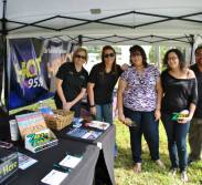 Ellis, Tyler and Tracy from the Z88.3 Morning Show enjoying a visit with Z fans at Lee Road Centra Care.