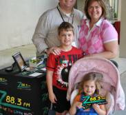 Sweet family stopped by the Z88.3 table to pick up a bumper sticker.