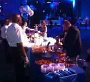 Snacks were served and enjoyed in both buildings.