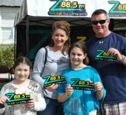 The Kimble family stopped by the Z88.3 booth by to say hi.