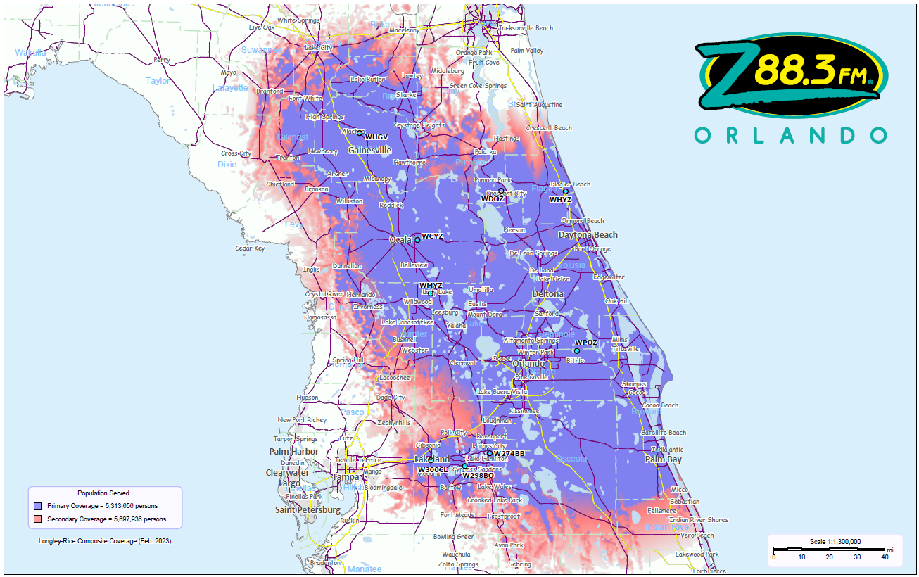 Z88.3 Coverage Map